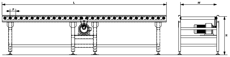 polyvee roller conveyor polyvee roller conveyor