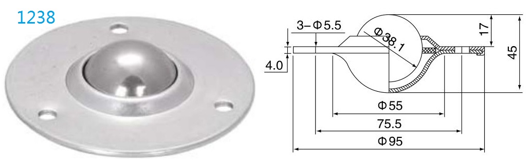 Round Flange Fixing Ball Transfer Unit Round Flange Fixing Ball Transfer Unit