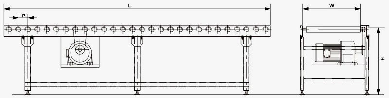 double sprocket accumulating roller double sprocket accumulating roller