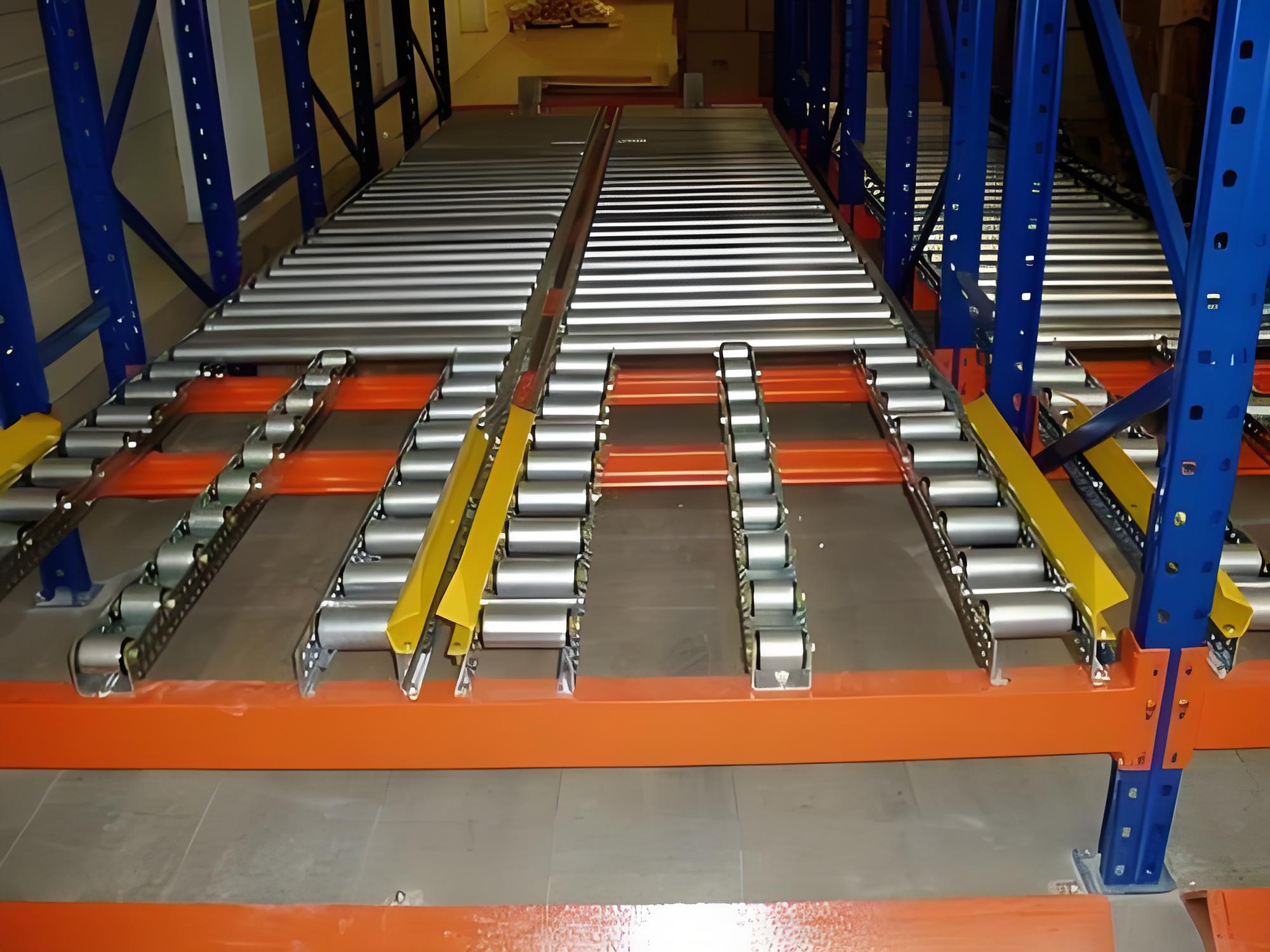 pallet flow roller conveyor module gravity roller conveyor for pallet flow