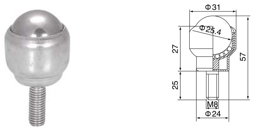 thread fixing ball transfer unit thread fixing ball transfer unit