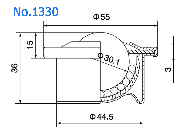 Euro Press Fitting Ball Transfer Unit Euro Press Fitting Ball Transfer Unit