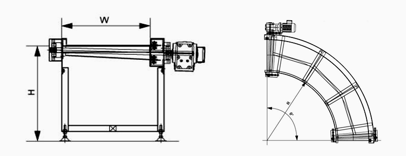 curved belt conveyor curved belt conveyor