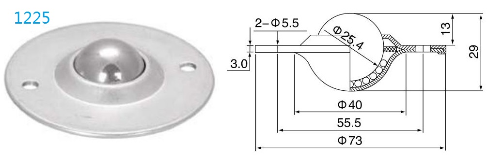 Round Flange Fixing Ball Transfer Unit Round Flange Fixing Ball Transfer Unit