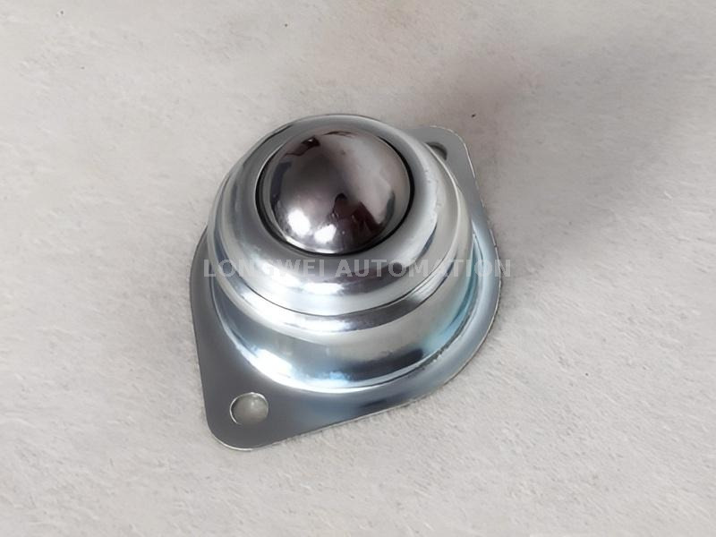 2-Hole Flange Ball Transfer Unit - Base Fixing, Low Profile | LONGWEI