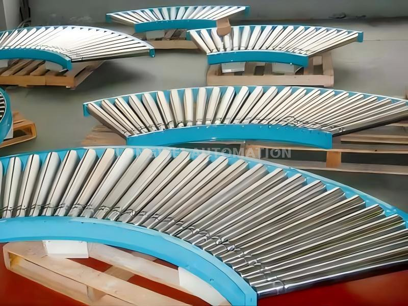 Medium Duty O-belt Driven Curved Roller Conveyor