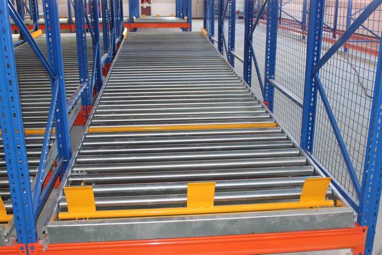 gravity rack roller rail