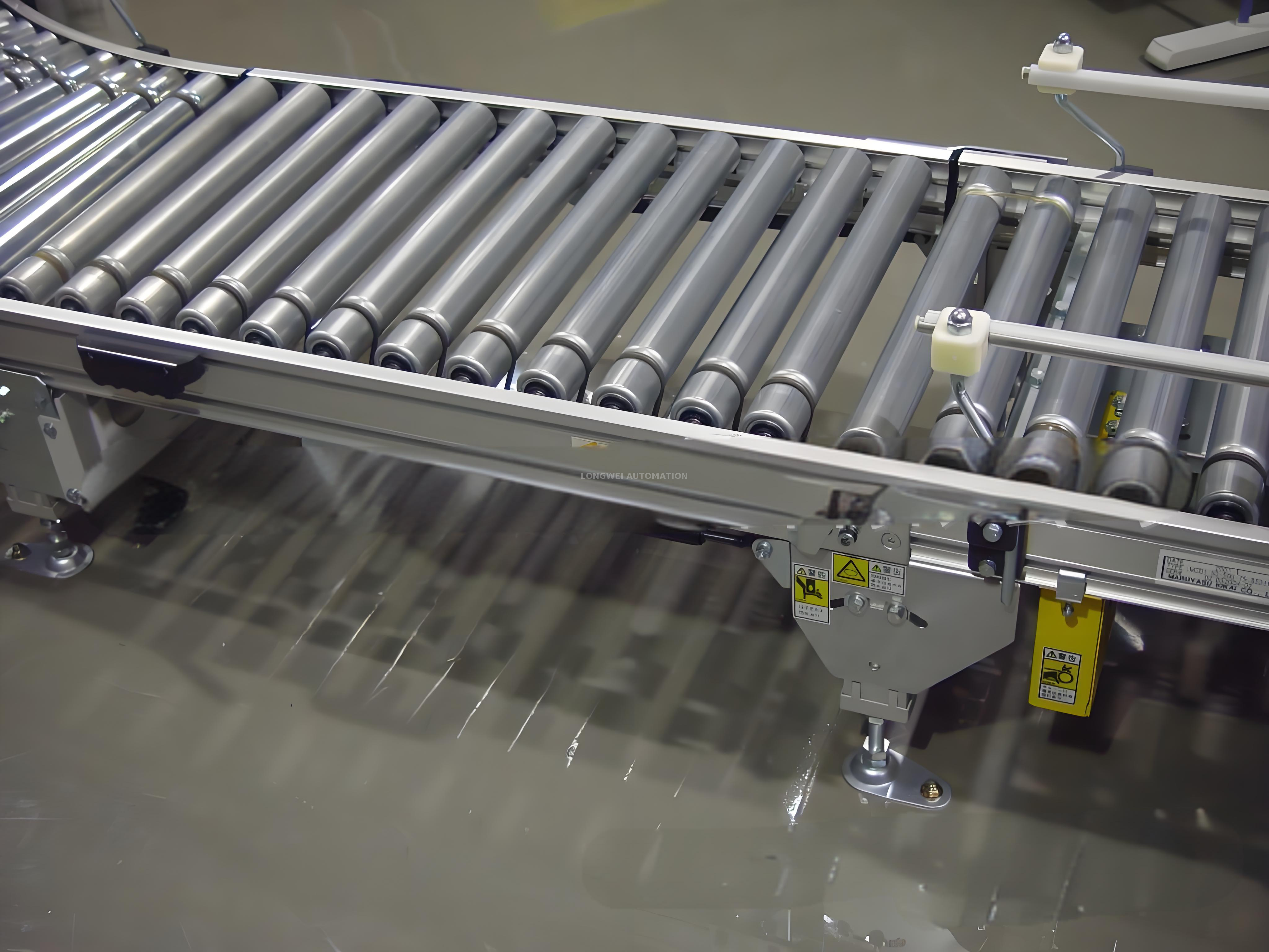 Single Grooved Round Belt Driven Roller Conveyor Line