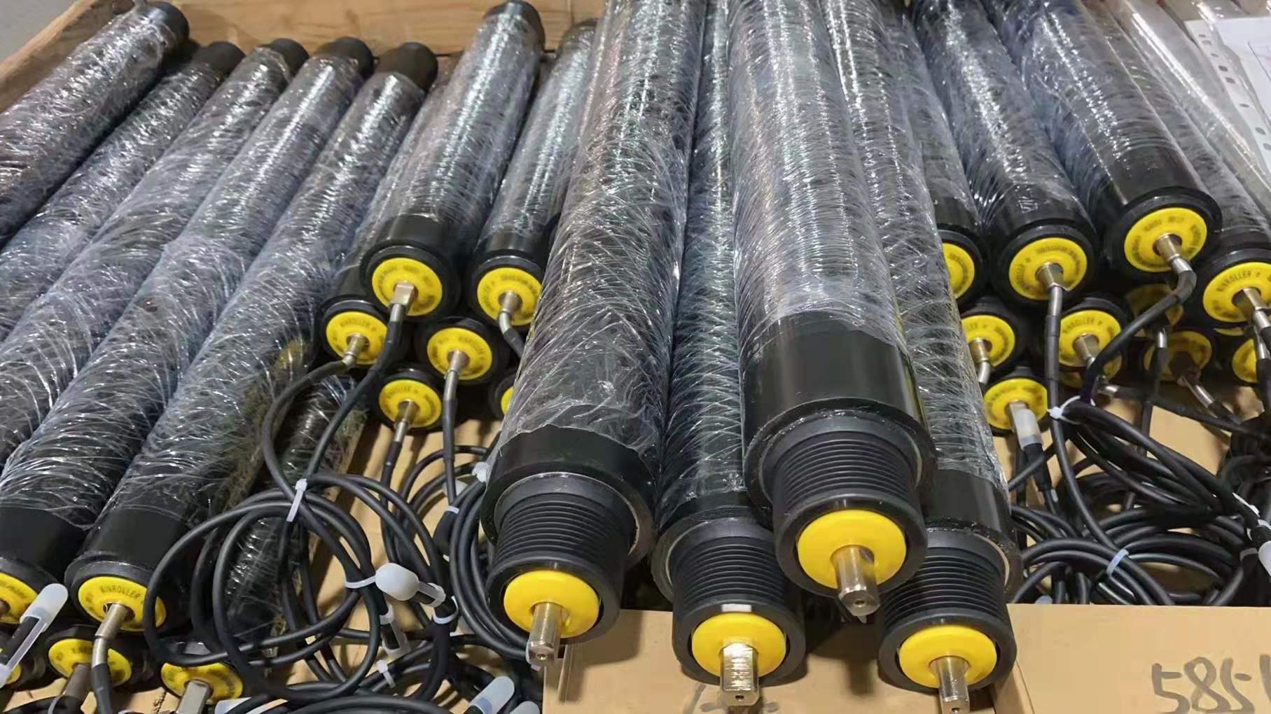 Poly-v pulley direct current steel motor driven roller with PU coating