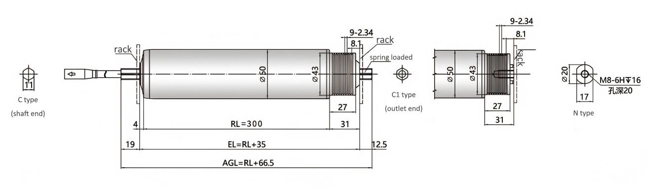 DGBL50A motor drive roller model selection