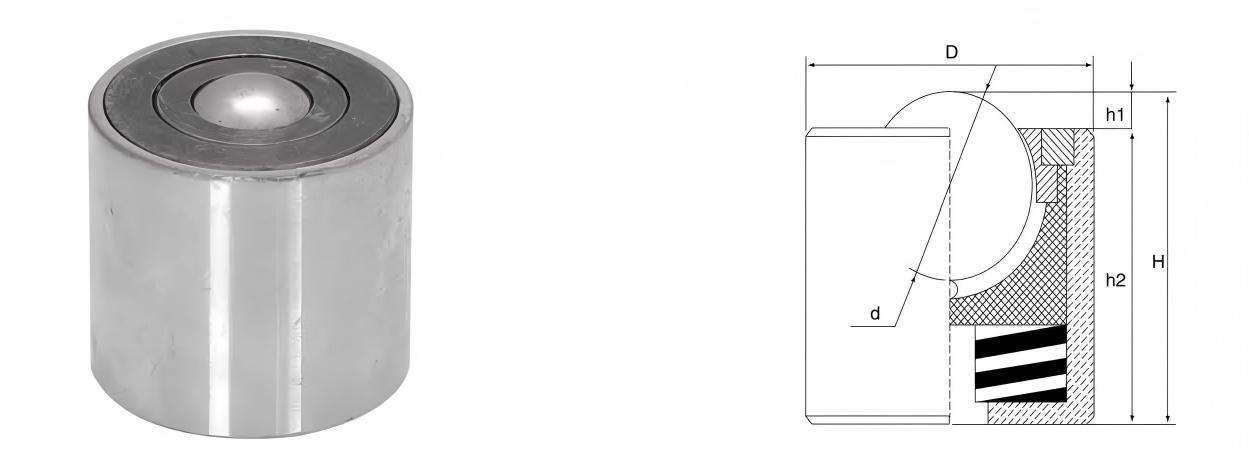 Spring Load Shockproof Heavy Load Ball Transfer Unit