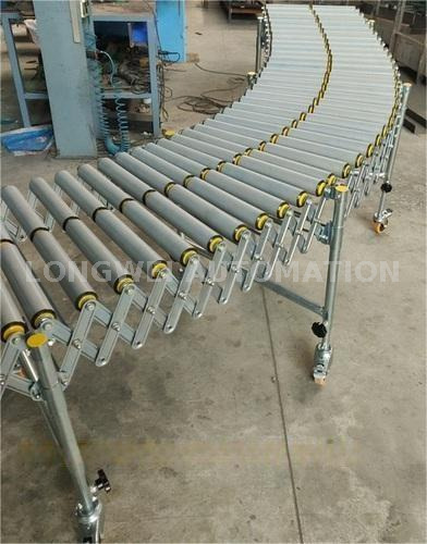 Flexible Expandable Double-row Gravity Roller Conveyor