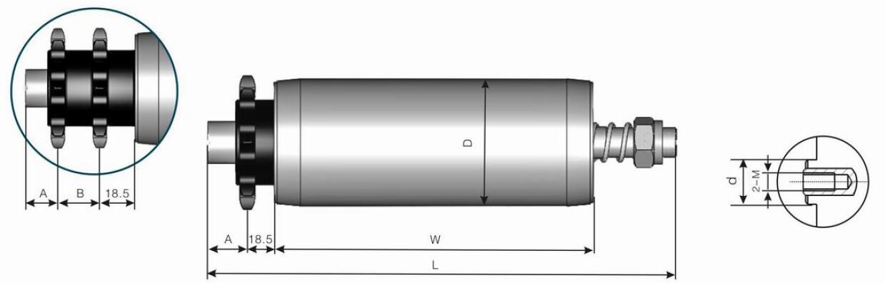 AC826 Adjustable Steel Sprocket Accumulating Roller