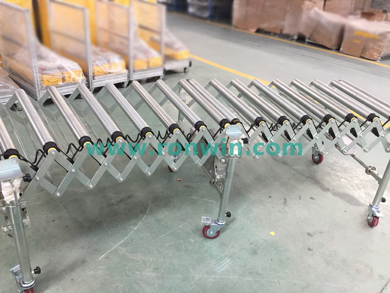 Free Curve Flexible Extendable Timing Driven Roller Conveyor 