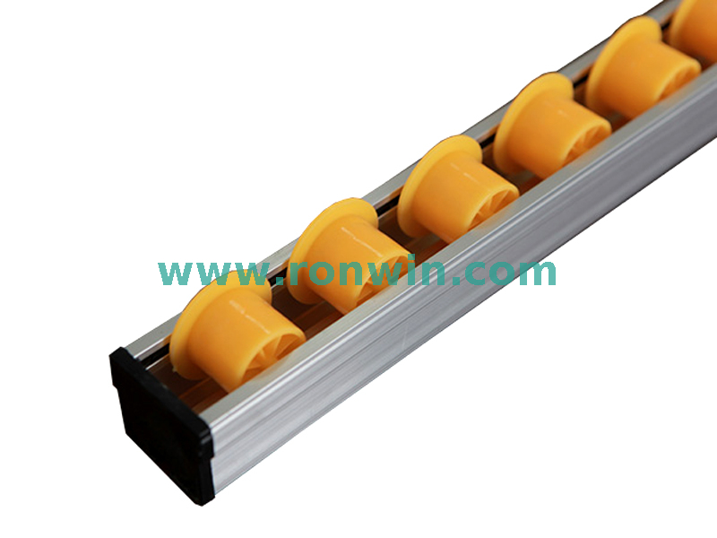Dia.28mm Carton Flow Flange Wheel Aluminium Alloy Track 