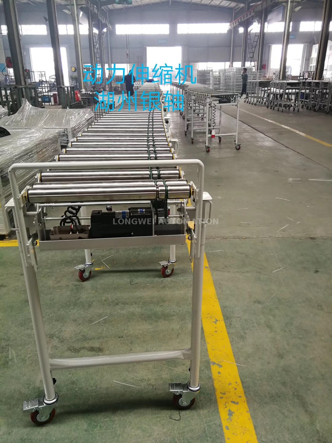 Motorised Flexible Expandable O-belt Roller Conveyor 