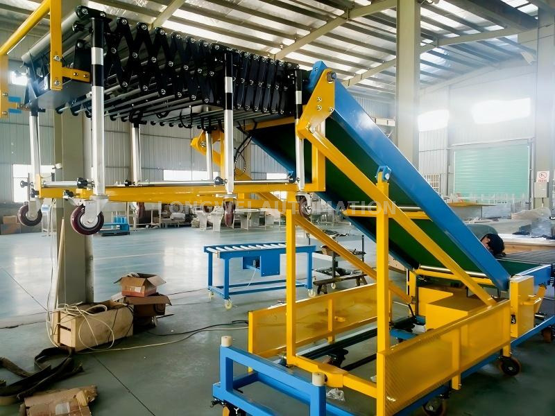 Movable Variable Amplitude Truck Loading And Unloading Belt Conveyor