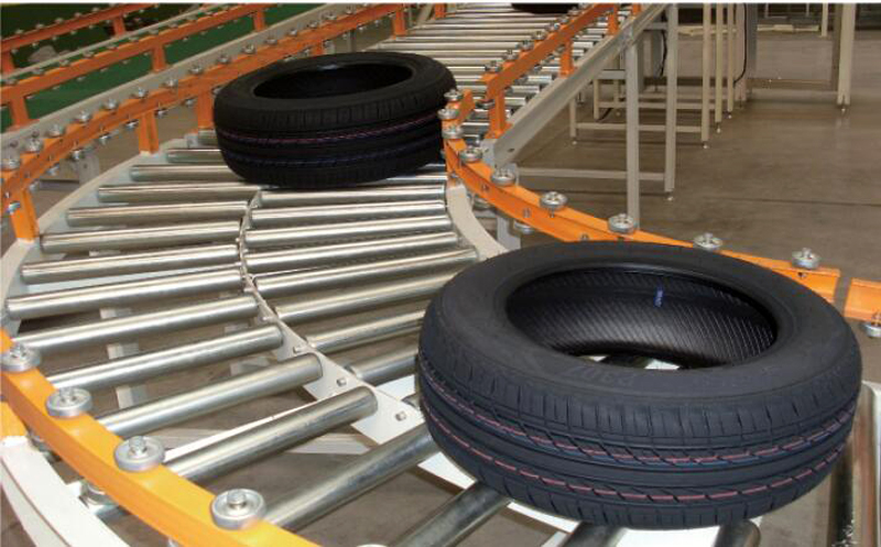 gravity curved roller conveyor