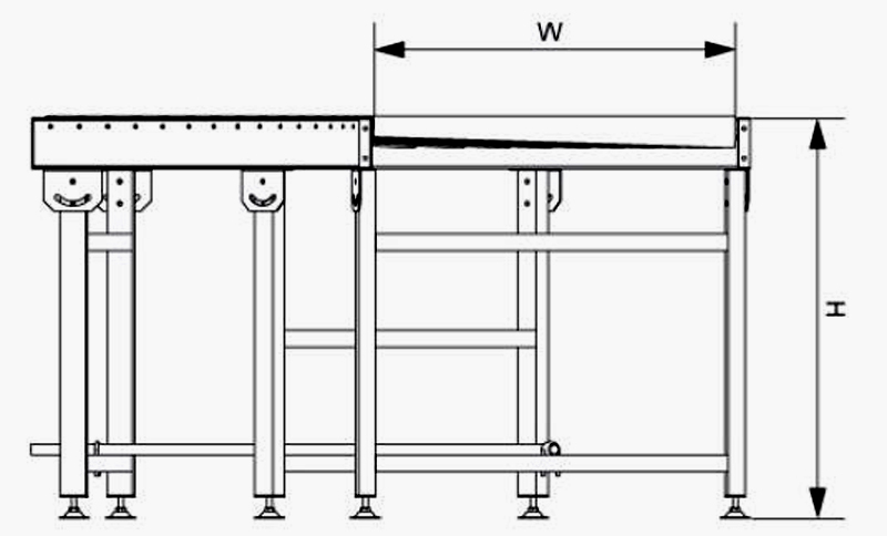 gravity curved roller conveyor