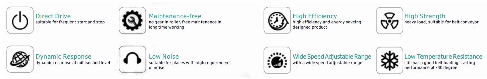 Advantage of direct drive motor roller