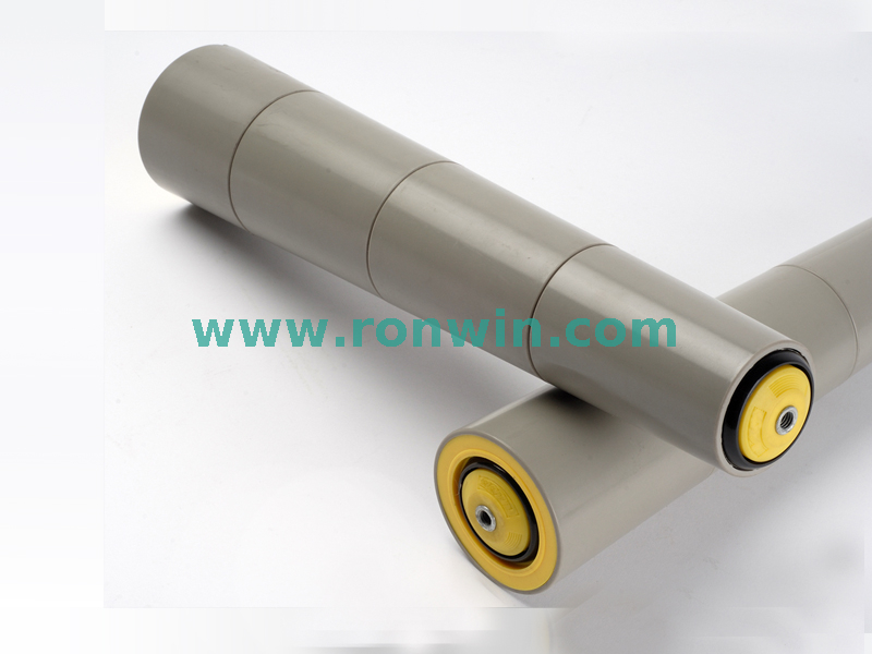 Light Duty Gravity Steel Conveyor Roller with Tapered PVC Sleeve 