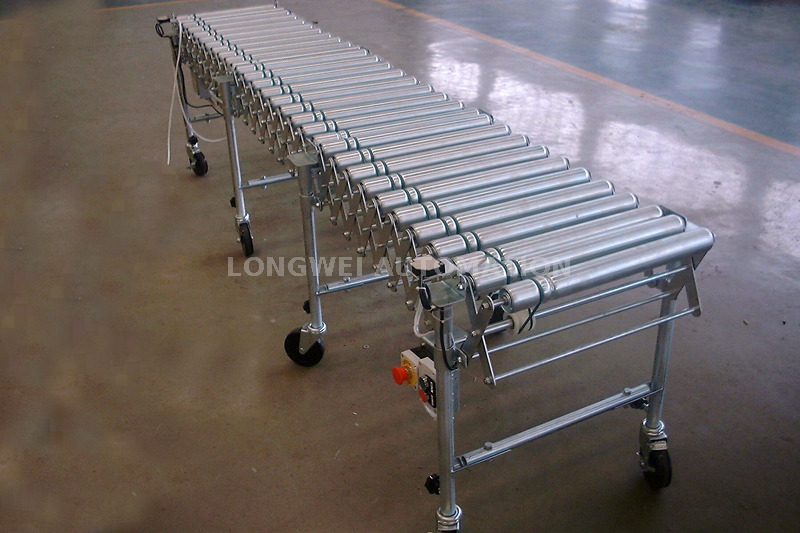 Motorised Flexible Expandable O-belt Roller Conveyor 