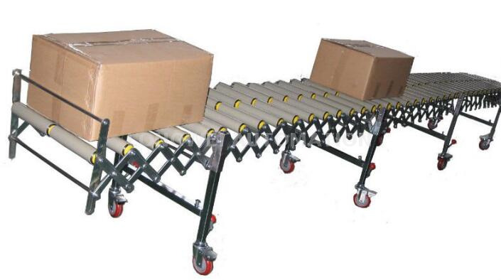 Flexible Expandable Double-row Gravity Roller Conveyor