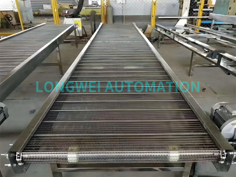 Plastic & Stainless Steel Modular Wire Mesh Belt Conveyor