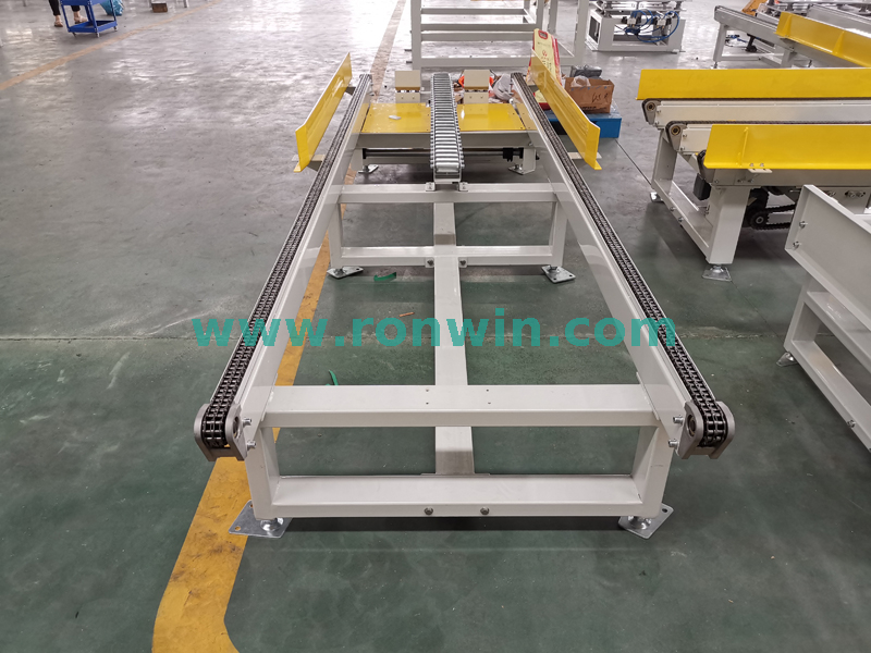 Multi Strand Heavy Load Pallet Chain Conveyor System with Support Roller