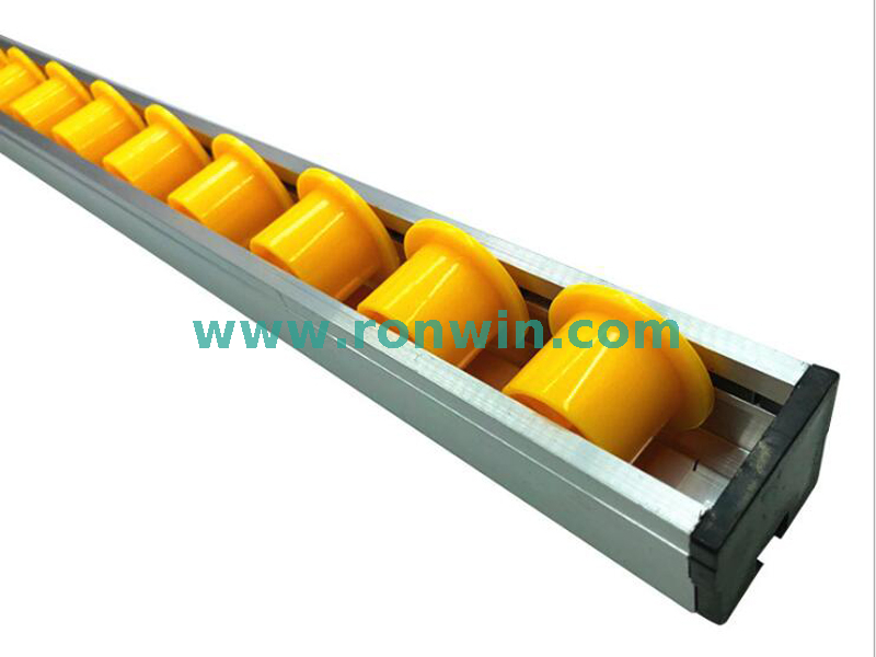 Dia.28mm Carton Flow Flange Wheel Aluminium Alloy Track 