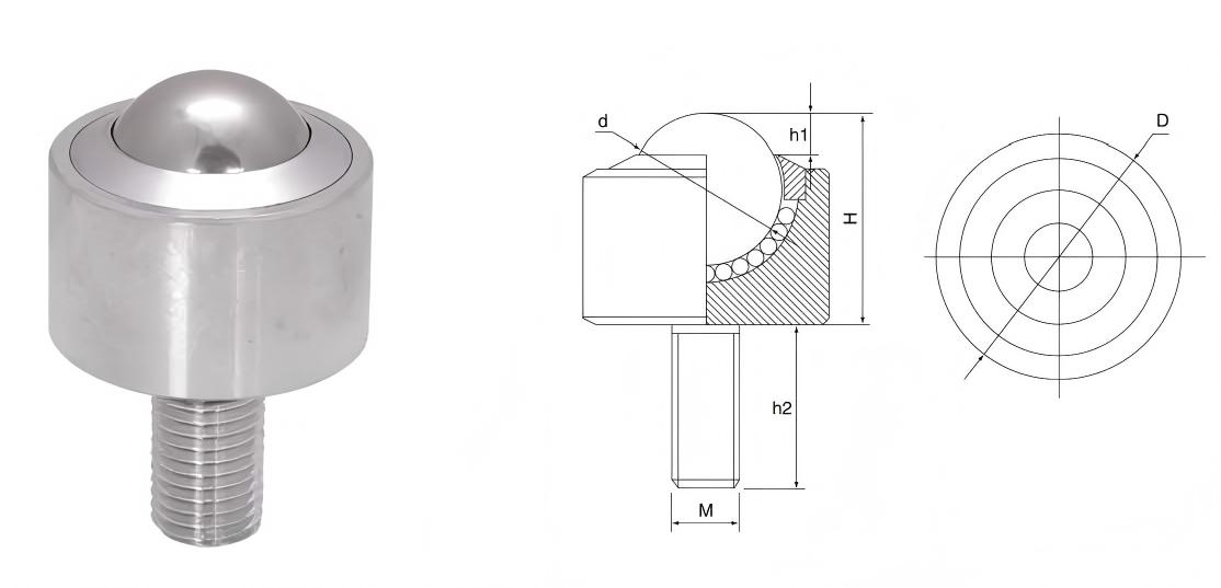 Heavy-Duty Bolt-Mounted Ball Transfers