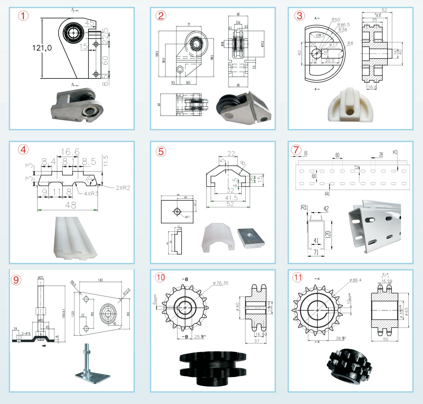 pallet chain conveyor parts