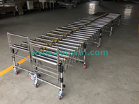 360 Rotation Flexible Expandable Gravity Roller Conveyor for Warehouse