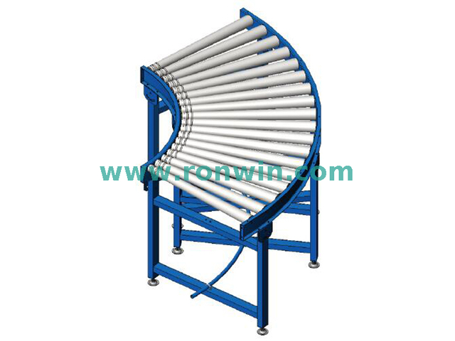 Medium Duty O-belt Driven Curved Roller Conveyor