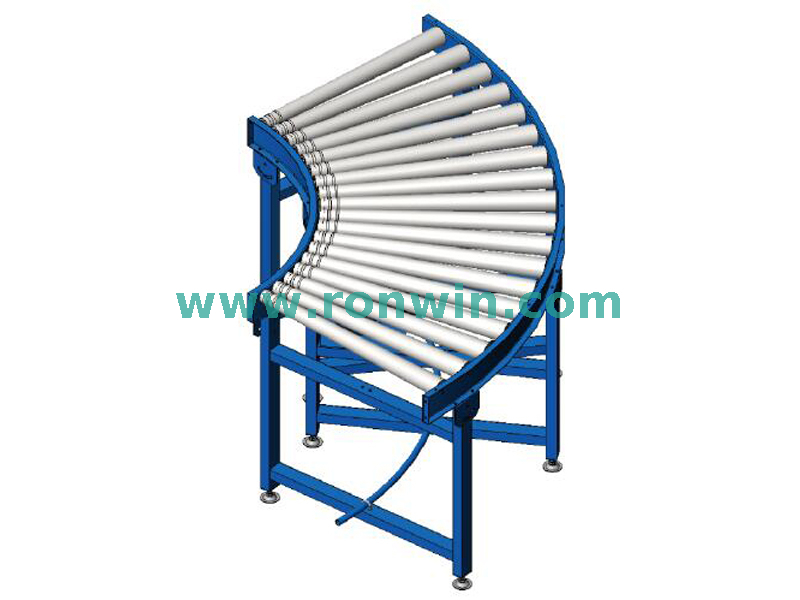 Medium Duty O-belt Driven Curved Roller Conveyor