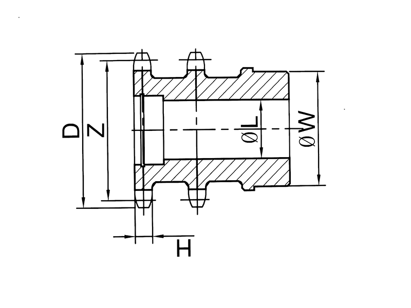 roller steel sprocket