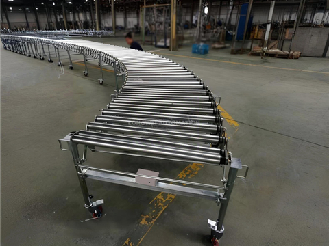 Motorized Flexible Expandable Toothed Belt Drive Roller Conveyor 