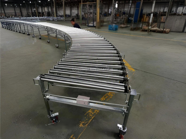 Motorized Flexible Expandable Toothed Belt Drive Roller Conveyor 