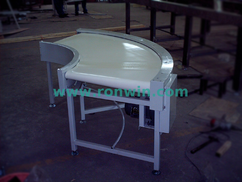 Custom Curved Belt Conveyor for Bulk Material Handling