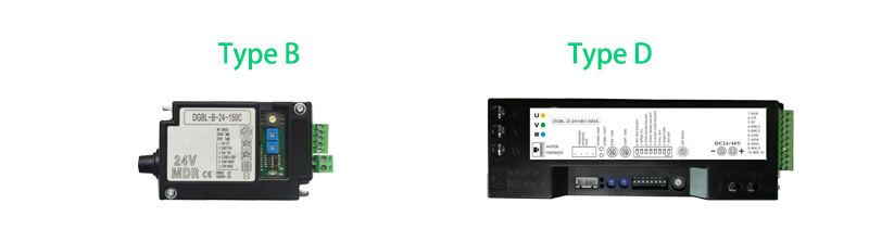 DC motor driven roller control drive