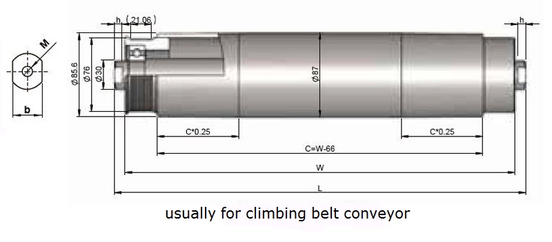 belt conveyor driven roller