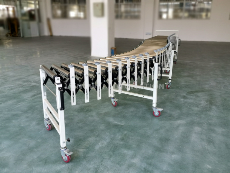 Motorised Flexible Expandable Poly-V Roller Conveyor 