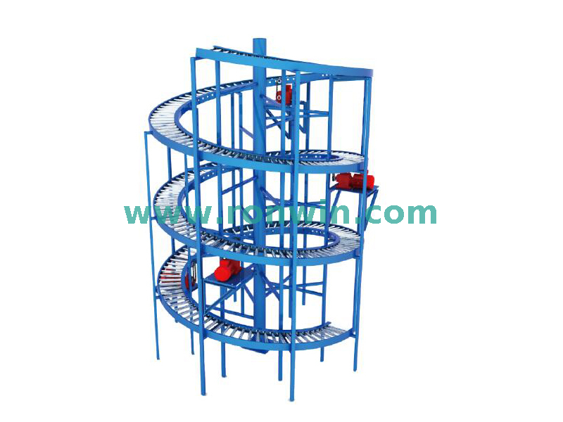 Gravity Spiral Vertical Elevator Roller Conveyor System