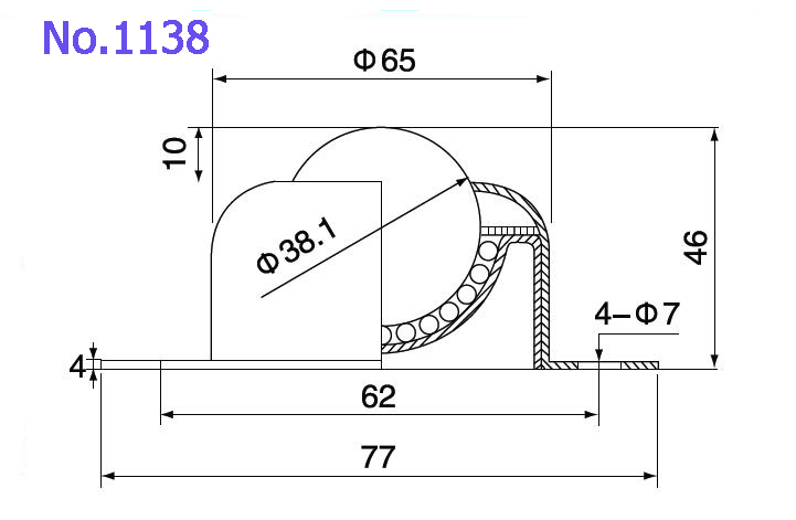 base fixing ball transfer unit