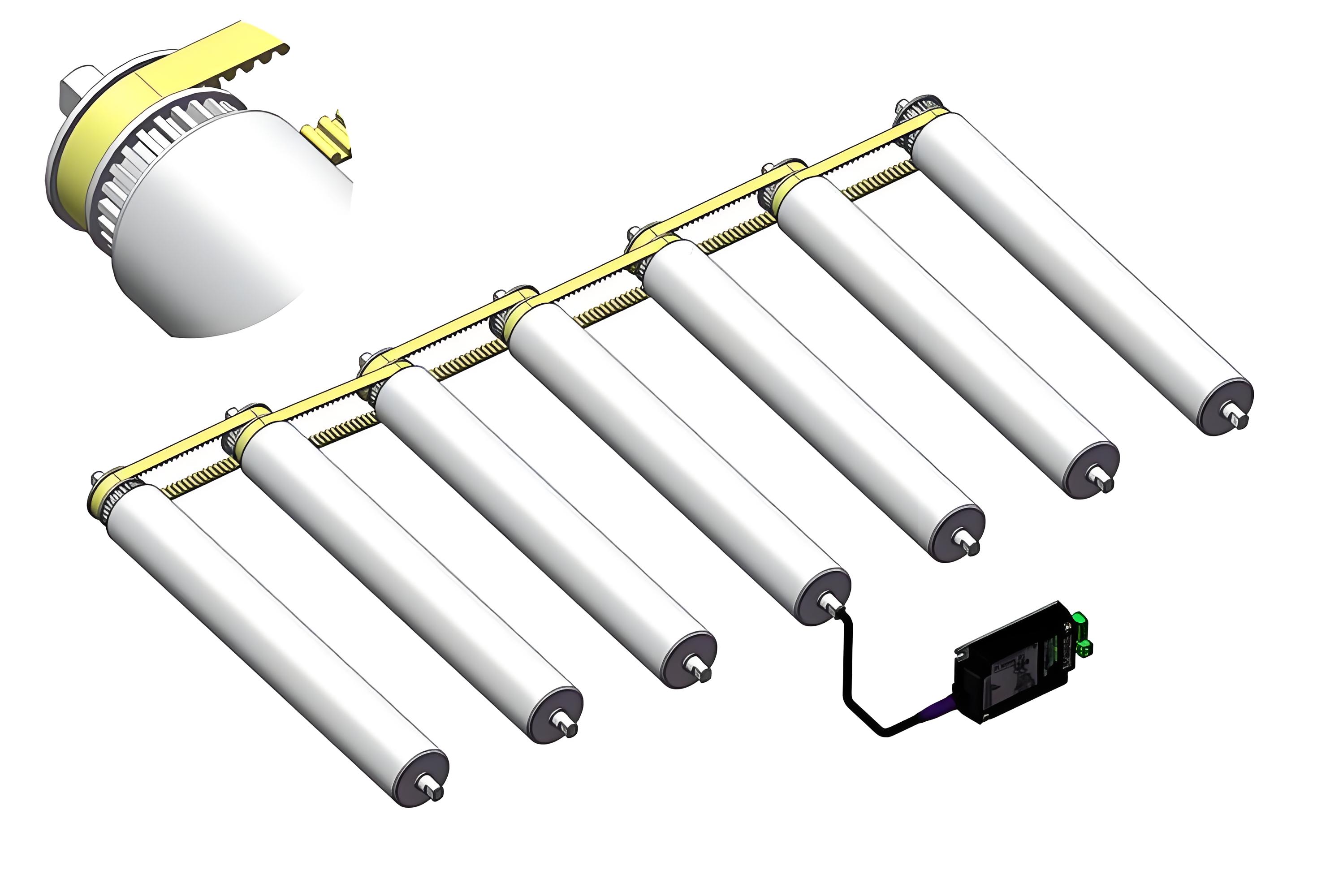 timing belt pulley toothed belt driven motor drive roller