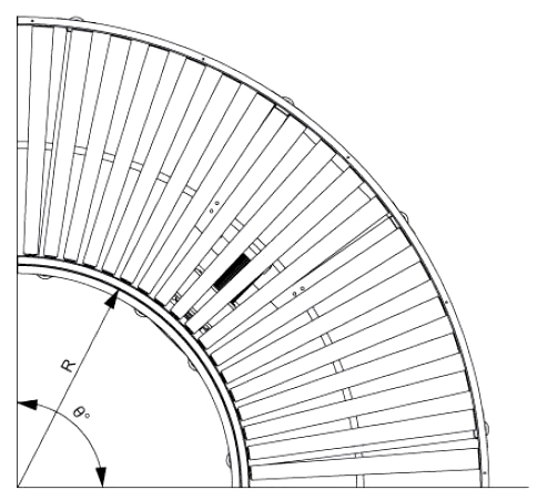 Single Sprocket Driven Curved Roller Conveyor