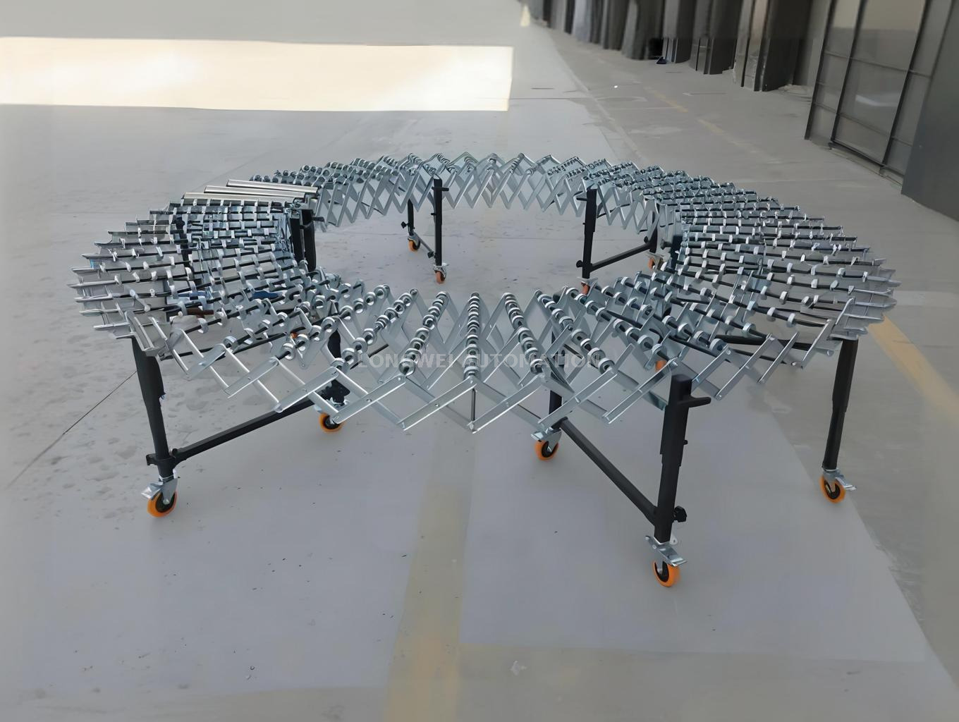 Flexible Extendable Steel Skate Wheel Conveyor for Material Handling