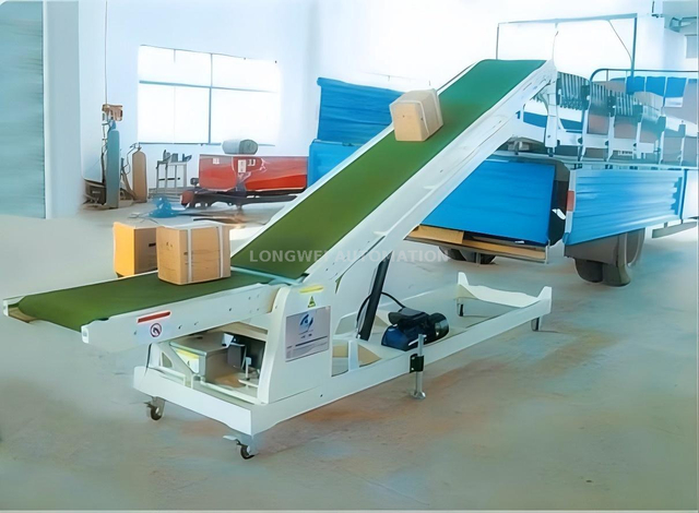 Movable Variable Amplitude Truck Loading And Unloading Belt Conveyor