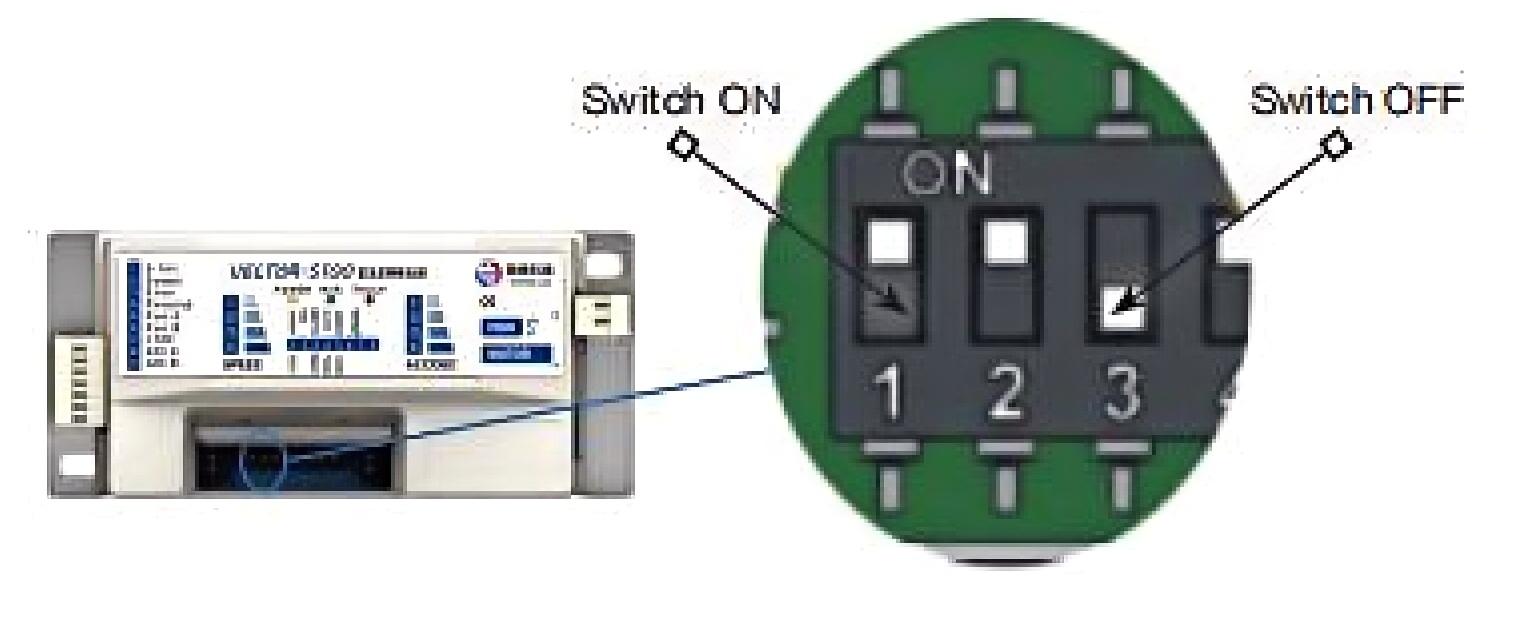 DC motor driven roller controller switch DIP
