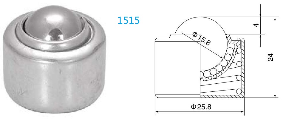 spring load ball transfer unit
